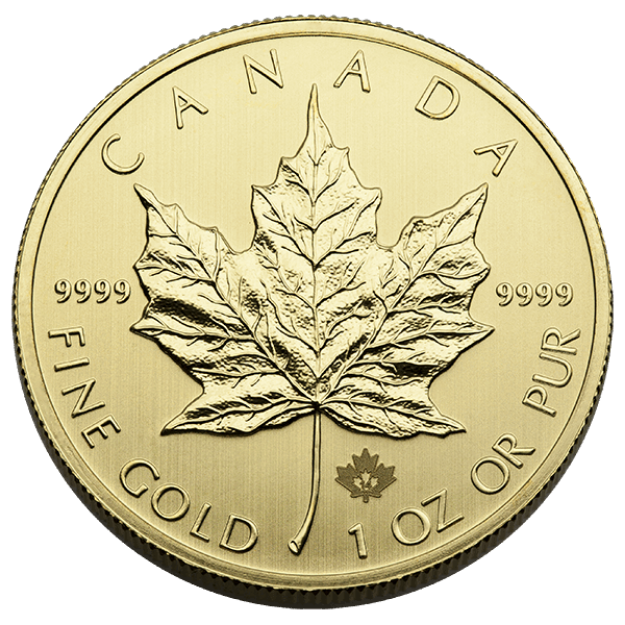 Picture of Gold Canadian Maple Leaf 1 Ounce - .9999 fine gold